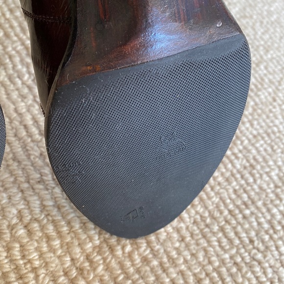 Barely Worn Eel Skin African Boots Made In Mexico Vintage Brown Leather Cowboy - Picture 16 of 17